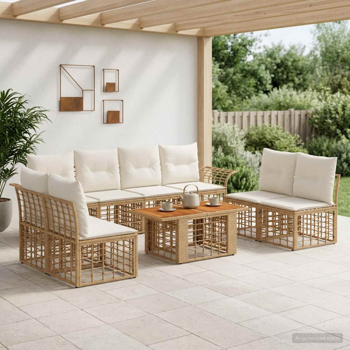 vidaXL Tuinbankenset 9 st Zwart en Donkergrijs poly rattan