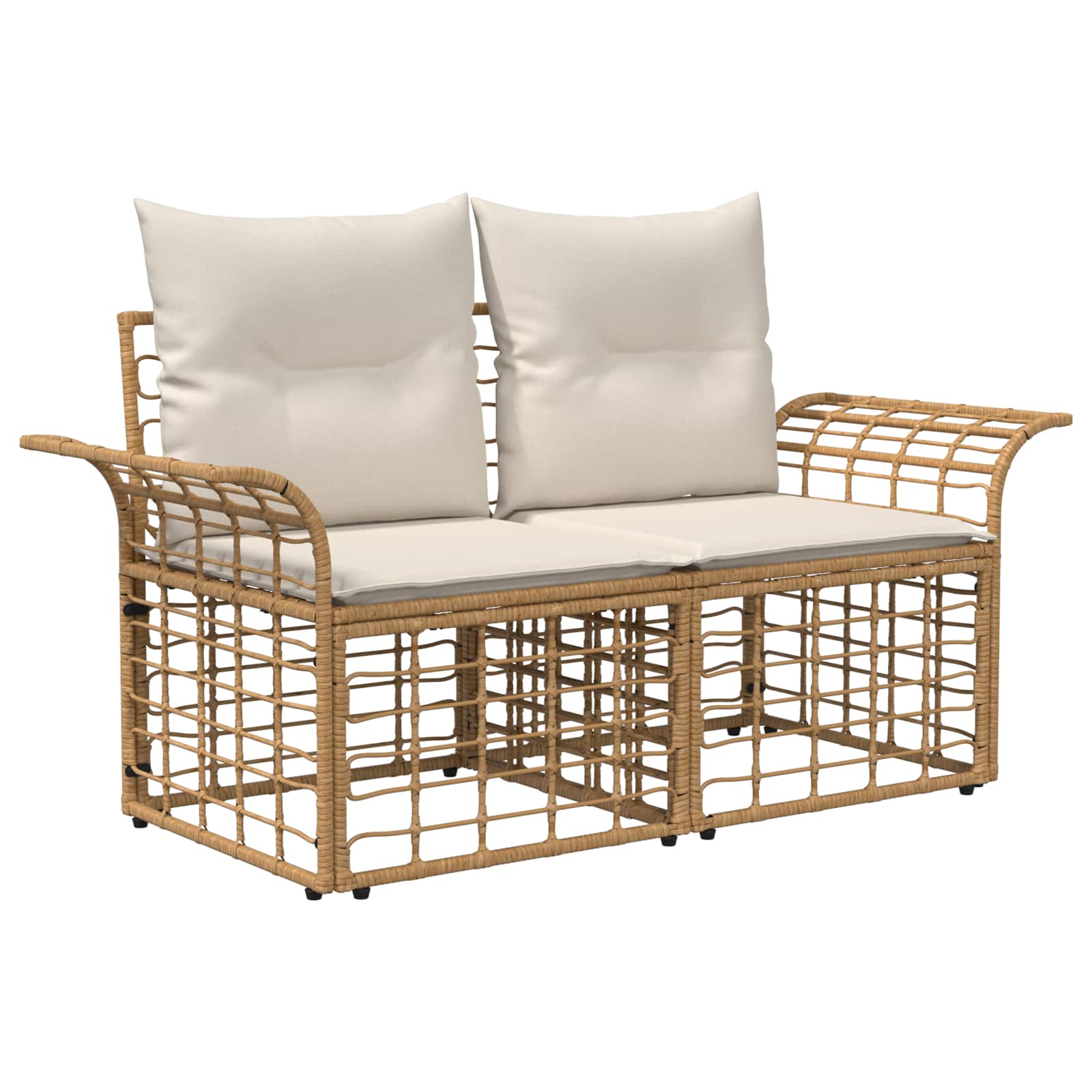 vidaXL Tuinbankenset 10 st Zwart en Donkergrijs poly rattan