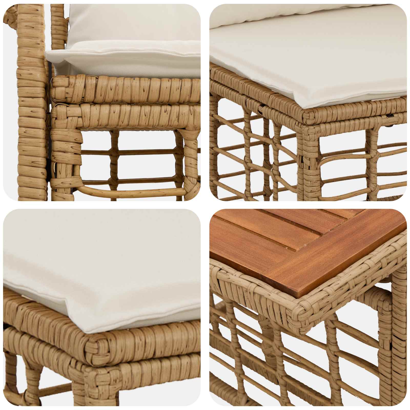 vidaXL Tuinbankenset 8 st Zwart en Donkergrijs poly rattan