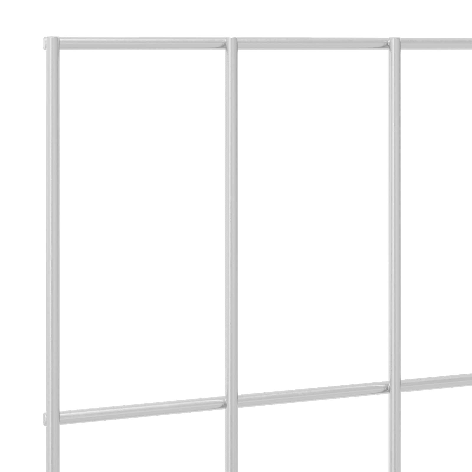 vidaXL Tuin omheining met palen 48 pcs 95 x 30 cm Mesh Zilverkleurig
