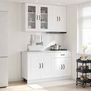 vidaXL Keukenblok KALMAR 4 pcs Wit Bewerkt hout