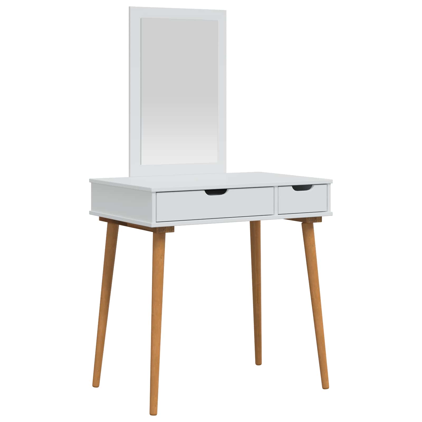 vidaXL Toilettafel Set FAUSKE 2 pcs Wit 76 x 50 x 143 cm