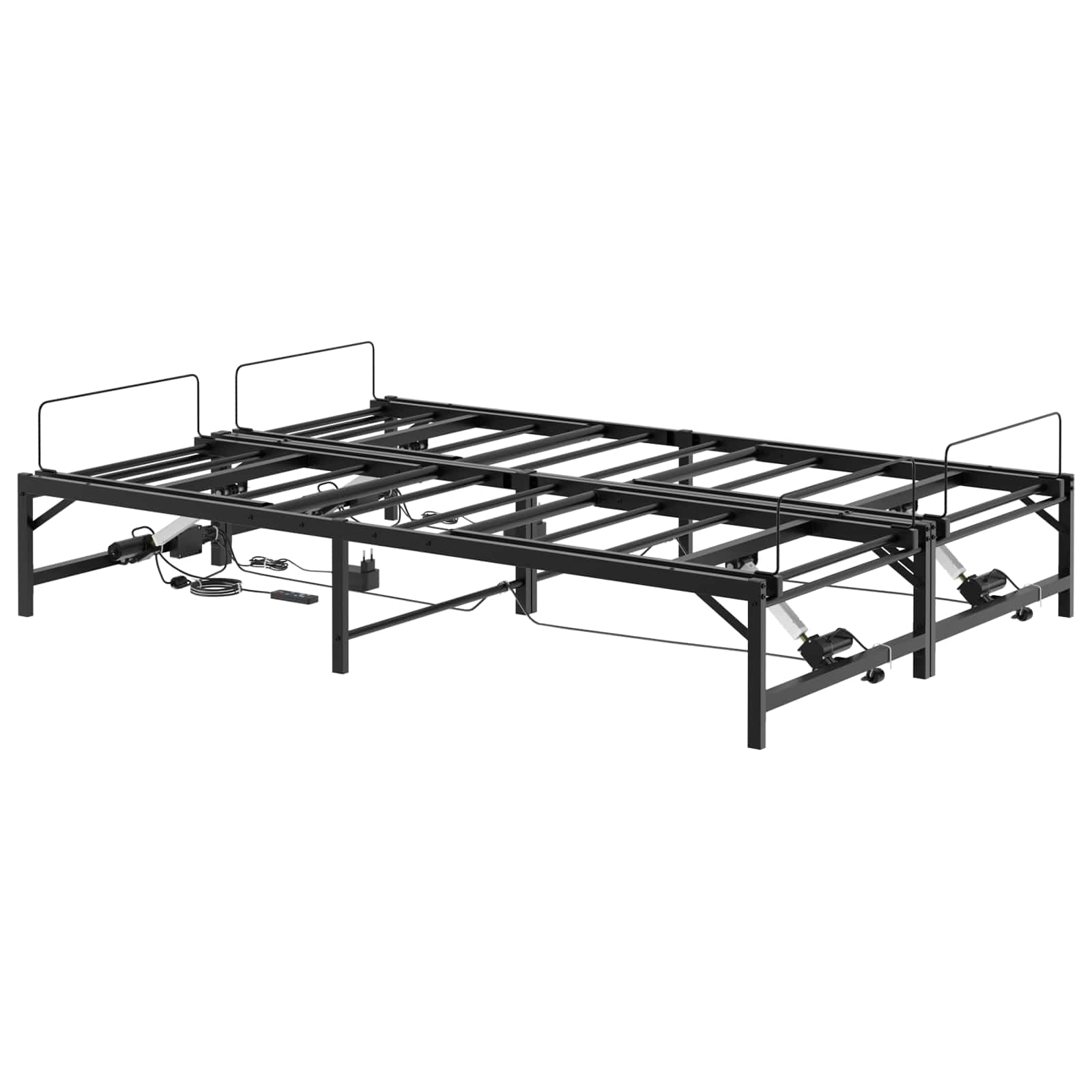 vidaXL Elektrisch Verstelbaar Bedframe Zwart 120 x 190 cm Staal