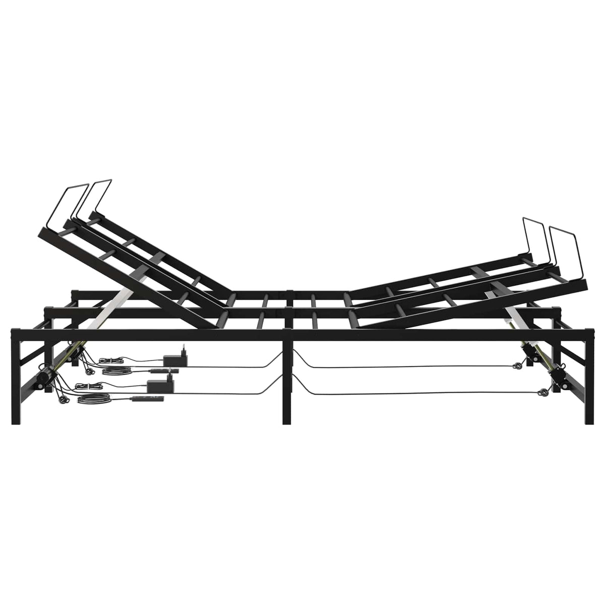 vidaXL Elektrisch Verstelbaar Bedframe Zwart 120 x 190 cm Staal
