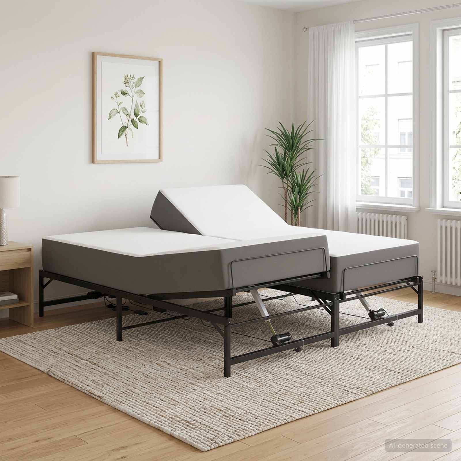 vidaXL Elektrisch Verstelbaar Bedframe Zwart 120 x 190 cm Staal