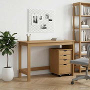 vidaXL Bureau Kas Set 2 st HoningBruin Massief grenenhout