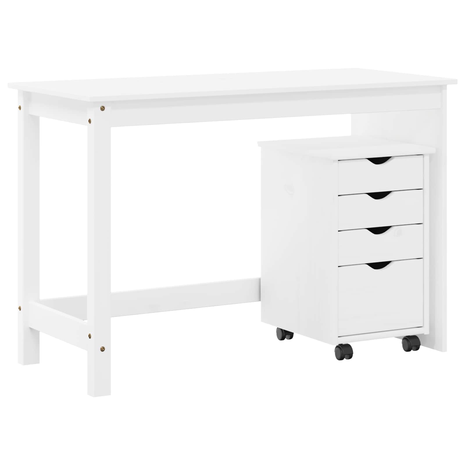 vidaXL Bureau Kas Set 2 st HoningBruin Massief grenenhout