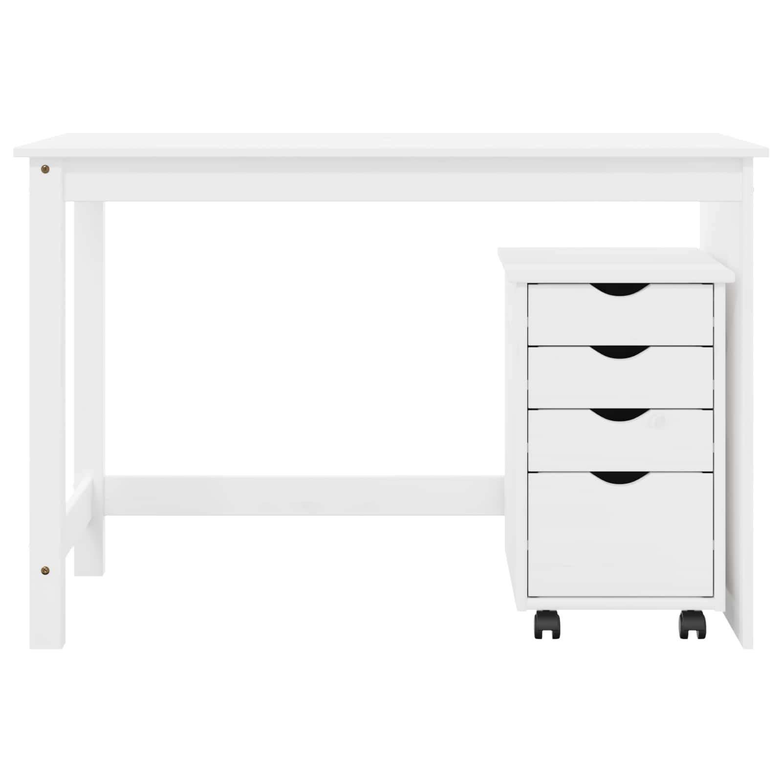vidaXL Bureau Kas Set 2 st HoningBruin Massief grenenhout