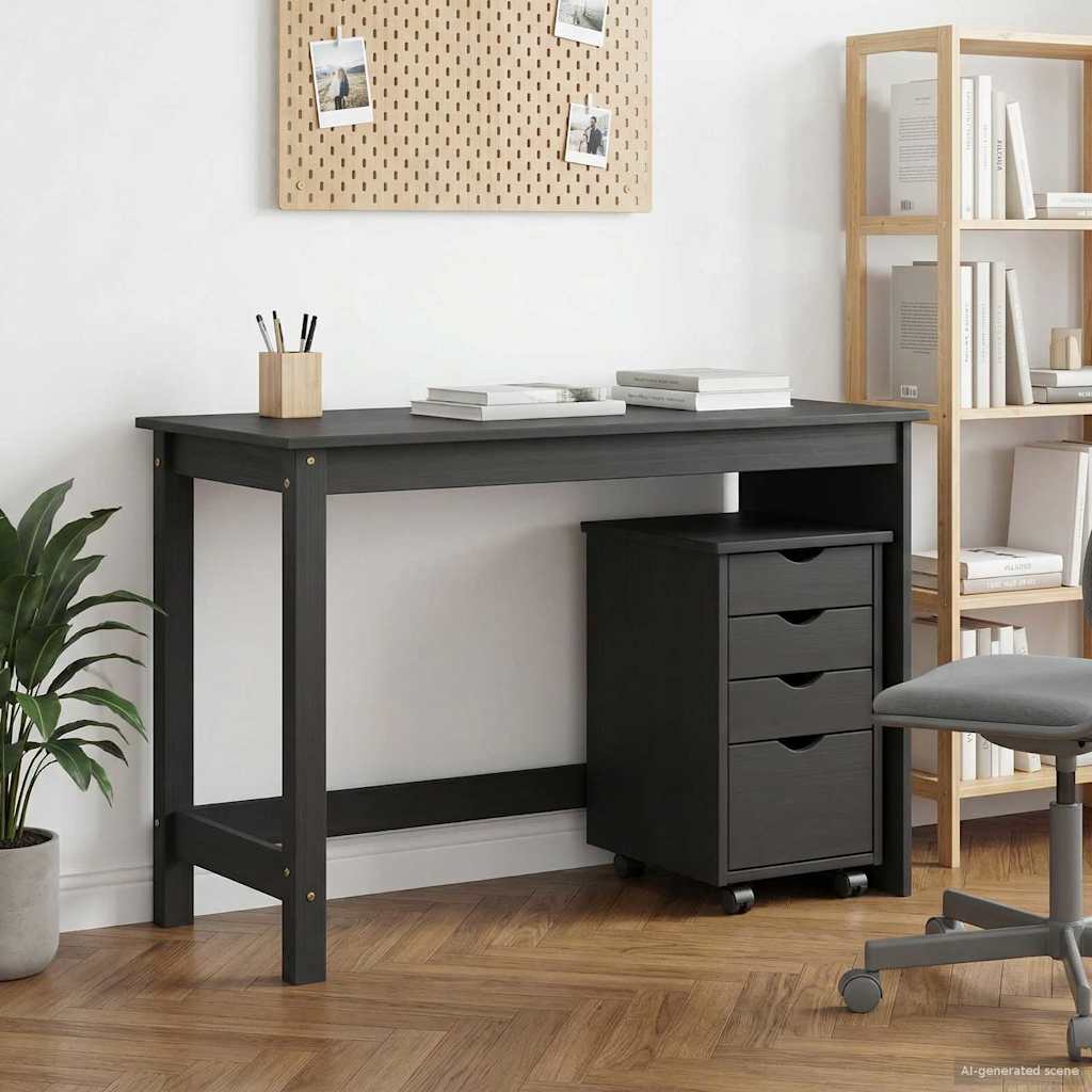 vidaXL Bureau Kas Set 2 st HoningBruin Massief grenenhout
