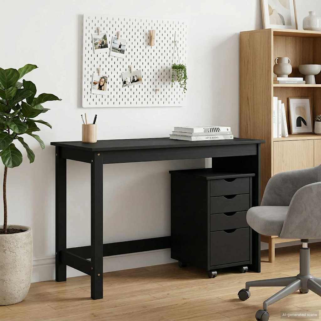 vidaXL Bureau Kas Set 2 st HoningBruin Massief grenenhout