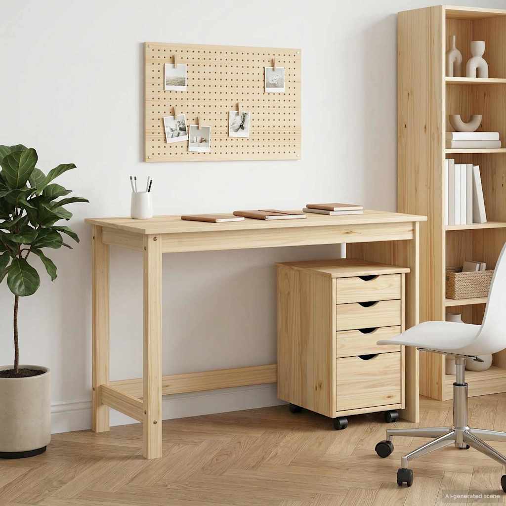 vidaXL Bureau Kas Set 2 st HoningBruin Massief grenenhout