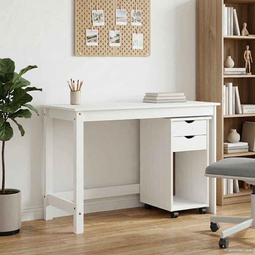 vidaXL Bureau Kas Set 2 st HoningBruin Massief grenenhout