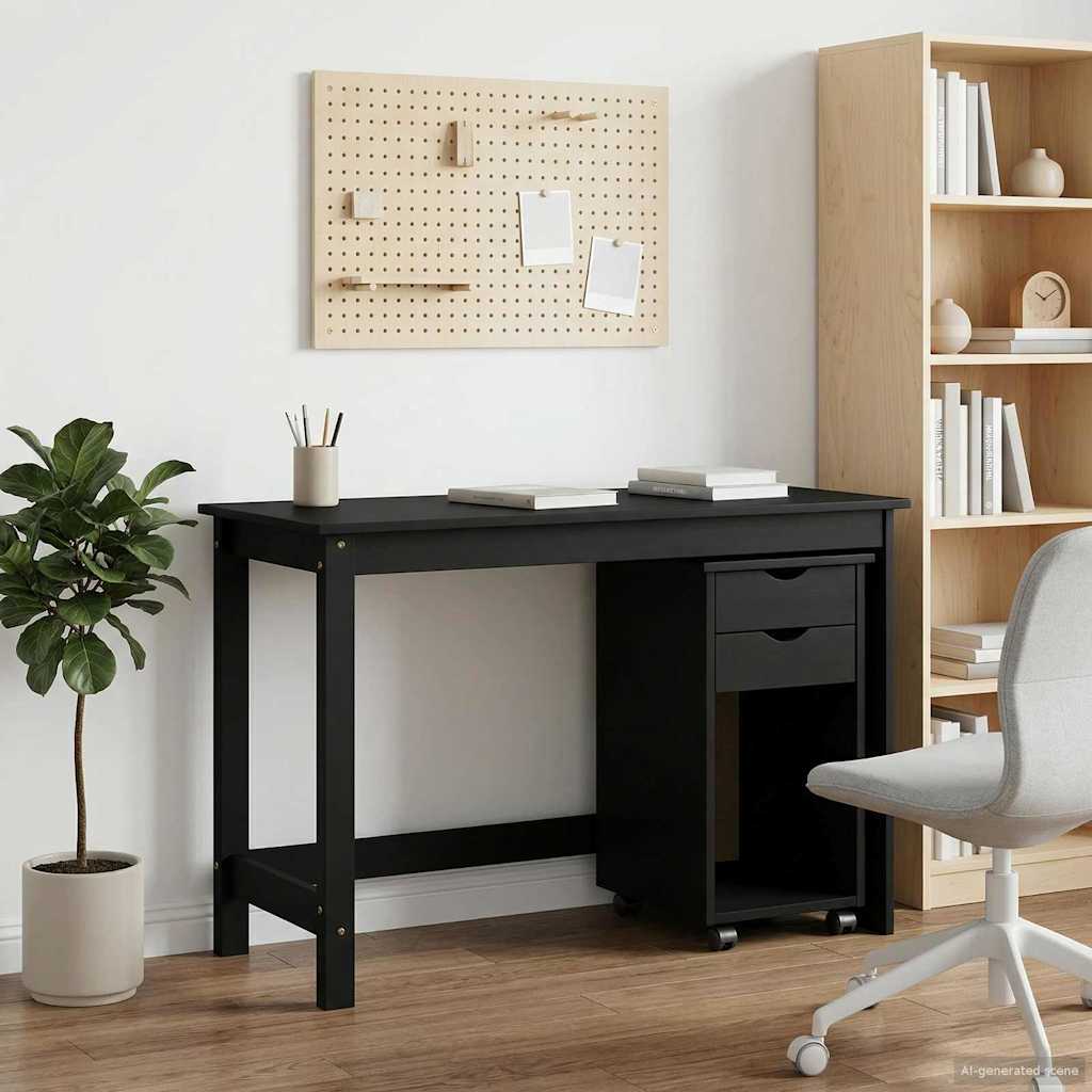 vidaXL Bureau Kas Set 2 st HoningBruin Massief grenenhout