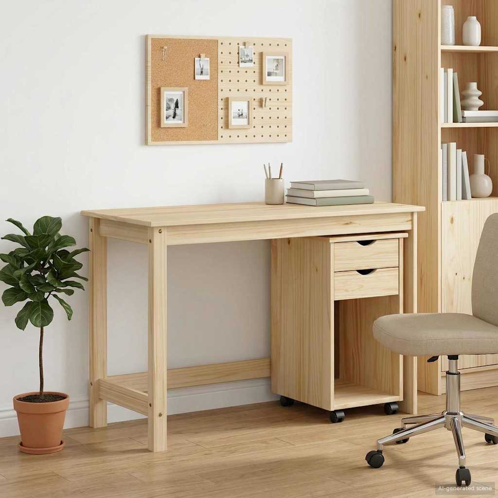 vidaXL Bureau Kas Set 2 st HoningBruin Massief grenenhout