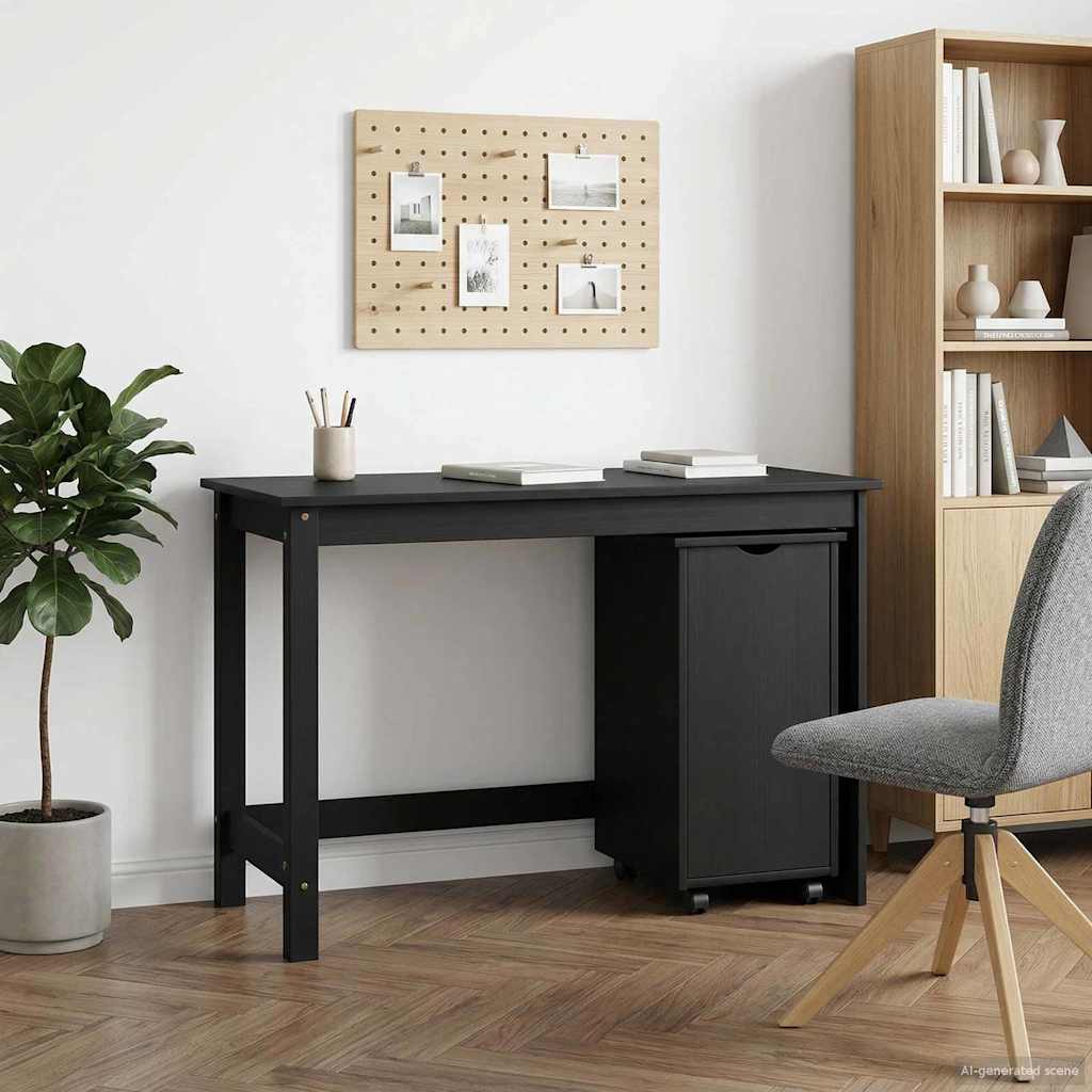 vidaXL Bureau Kas Set 2 st HoningBruin Massief grenenhout