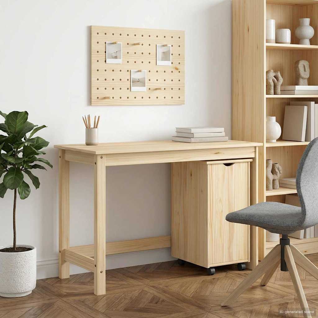 vidaXL Bureau Kas Set 2 st HoningBruin Massief grenenhout