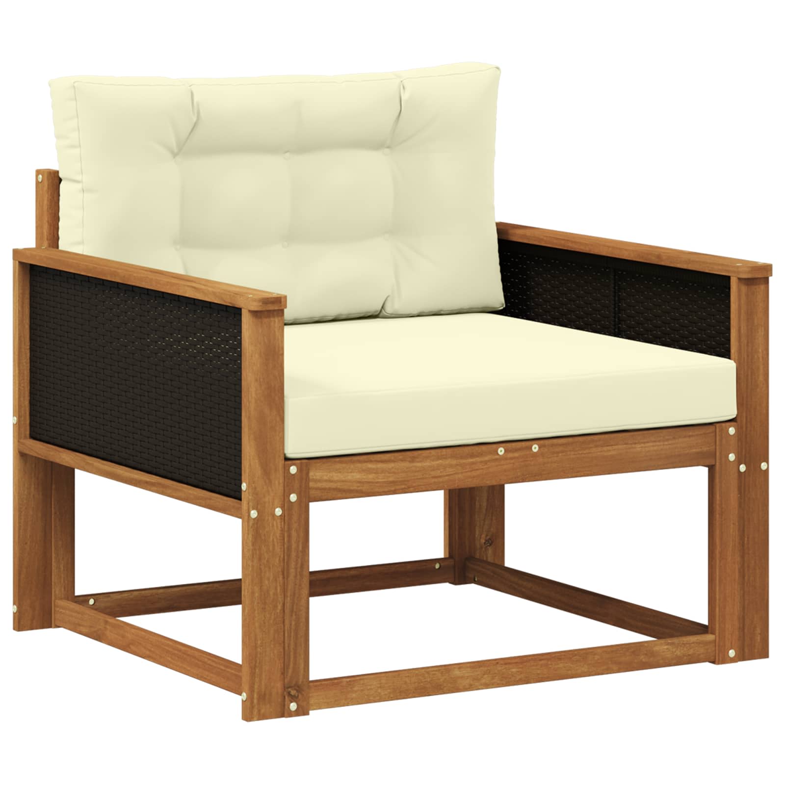 vidaXL Buiten Midden Sofa Massief Acaciahout Naturel