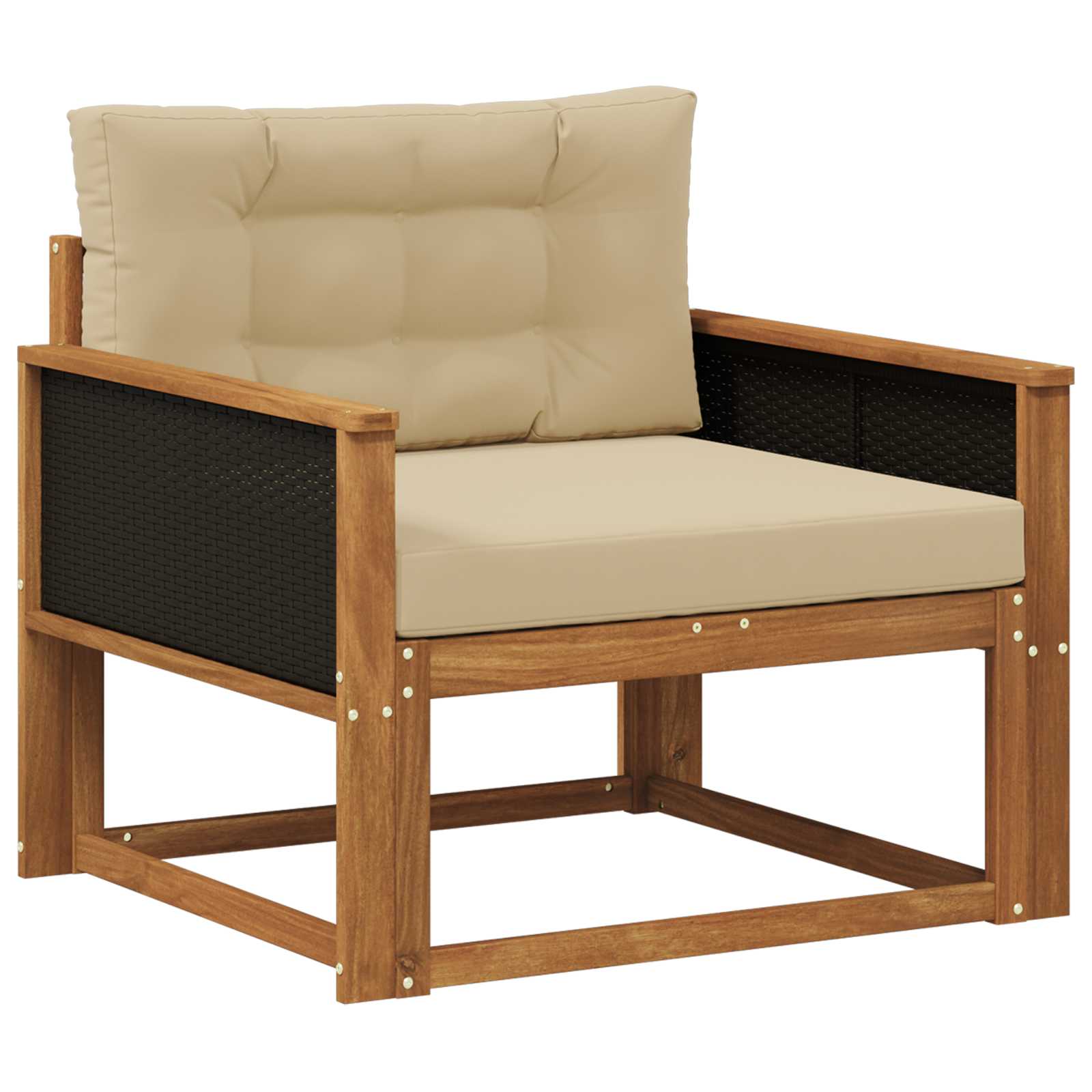 vidaXL Buiten Midden Sofa Massief Acaciahout Naturel