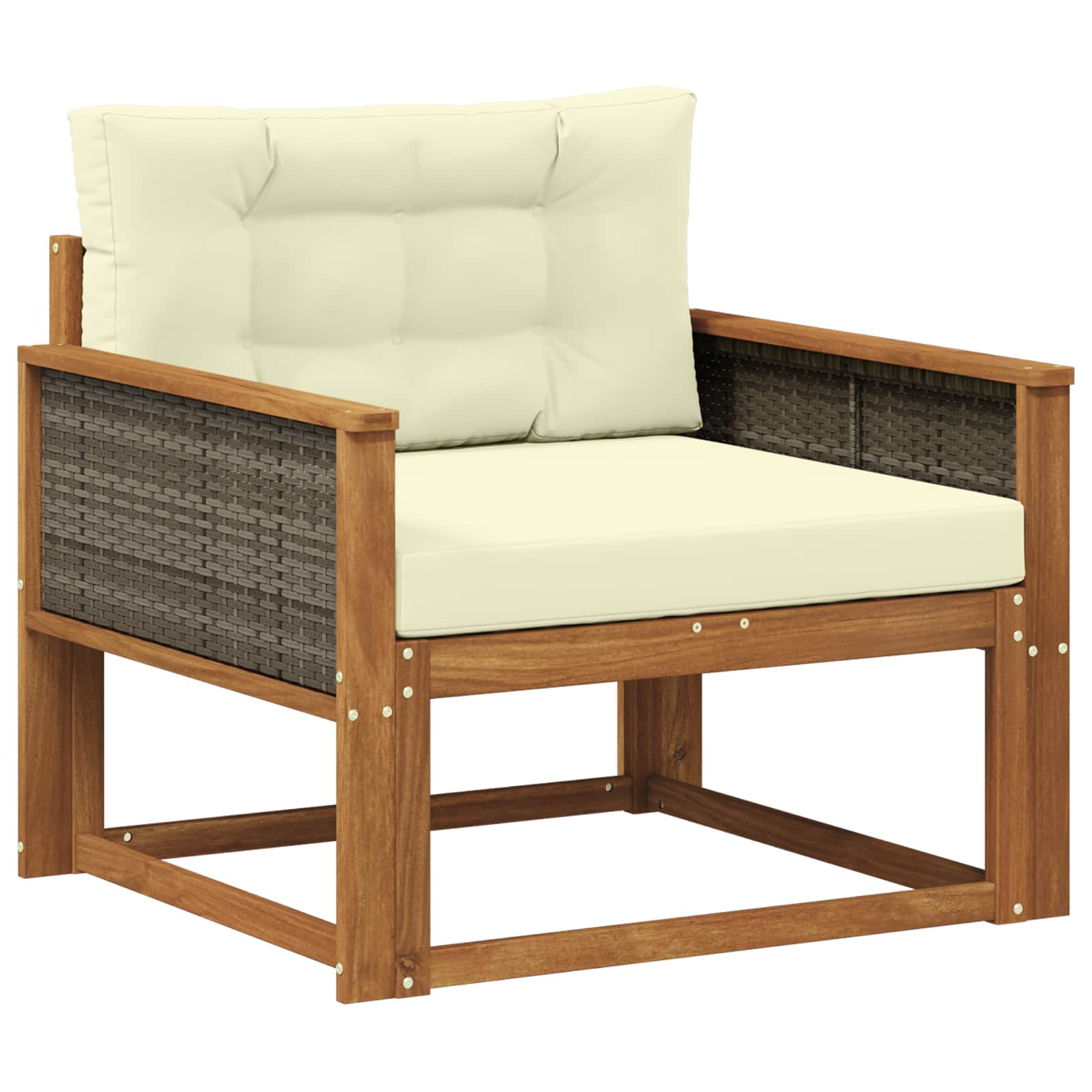 vidaXL Buiten Midden Sofa Massief Acaciahout Naturel