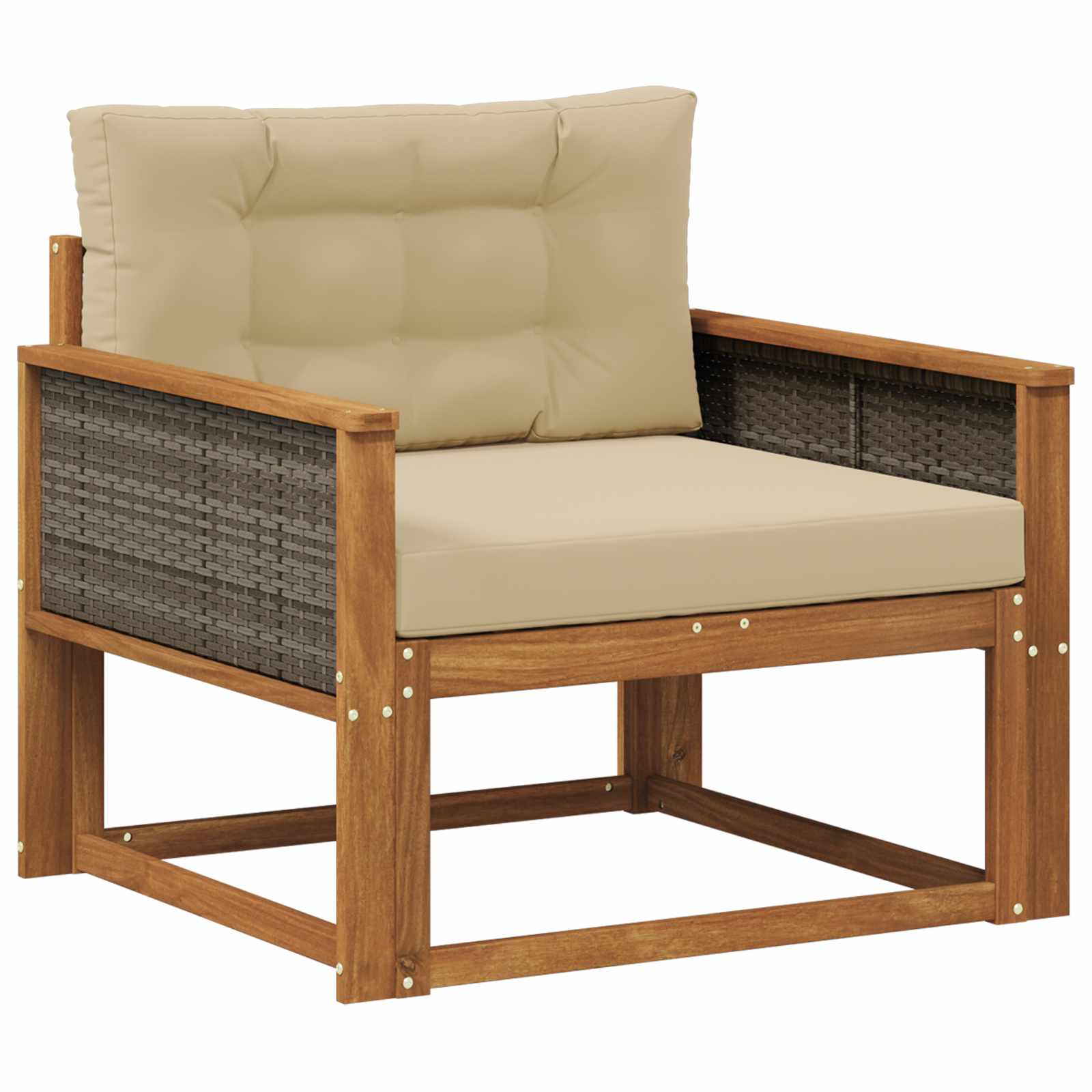 vidaXL Buiten Midden Sofa Massief Acaciahout Naturel