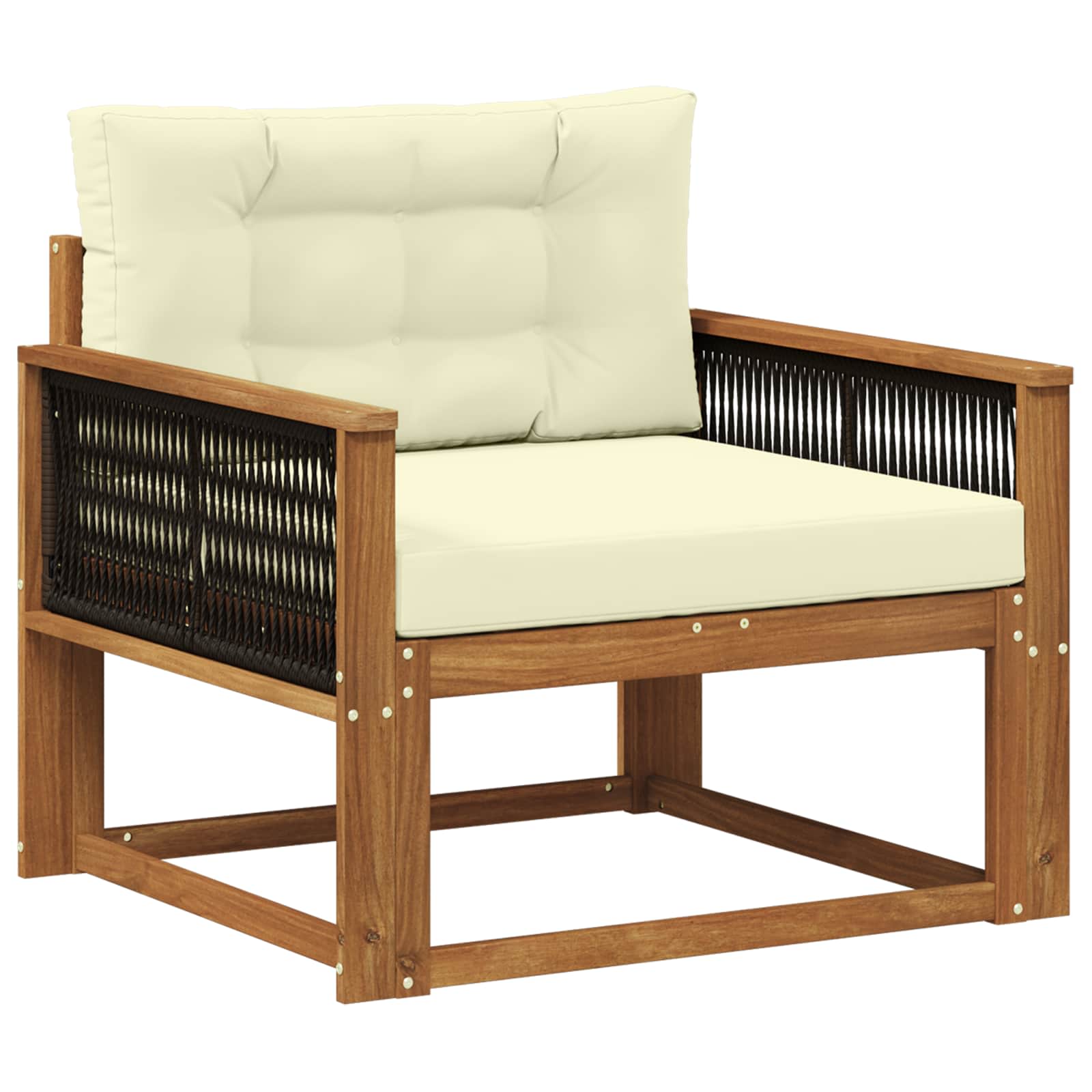 vidaXL Buiten Midden Sofa Massief Acaciahout Naturel