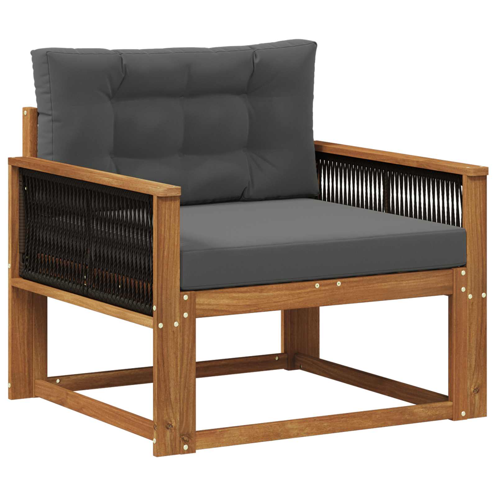 vidaXL Buiten Midden Sofa Massief Acaciahout Naturel