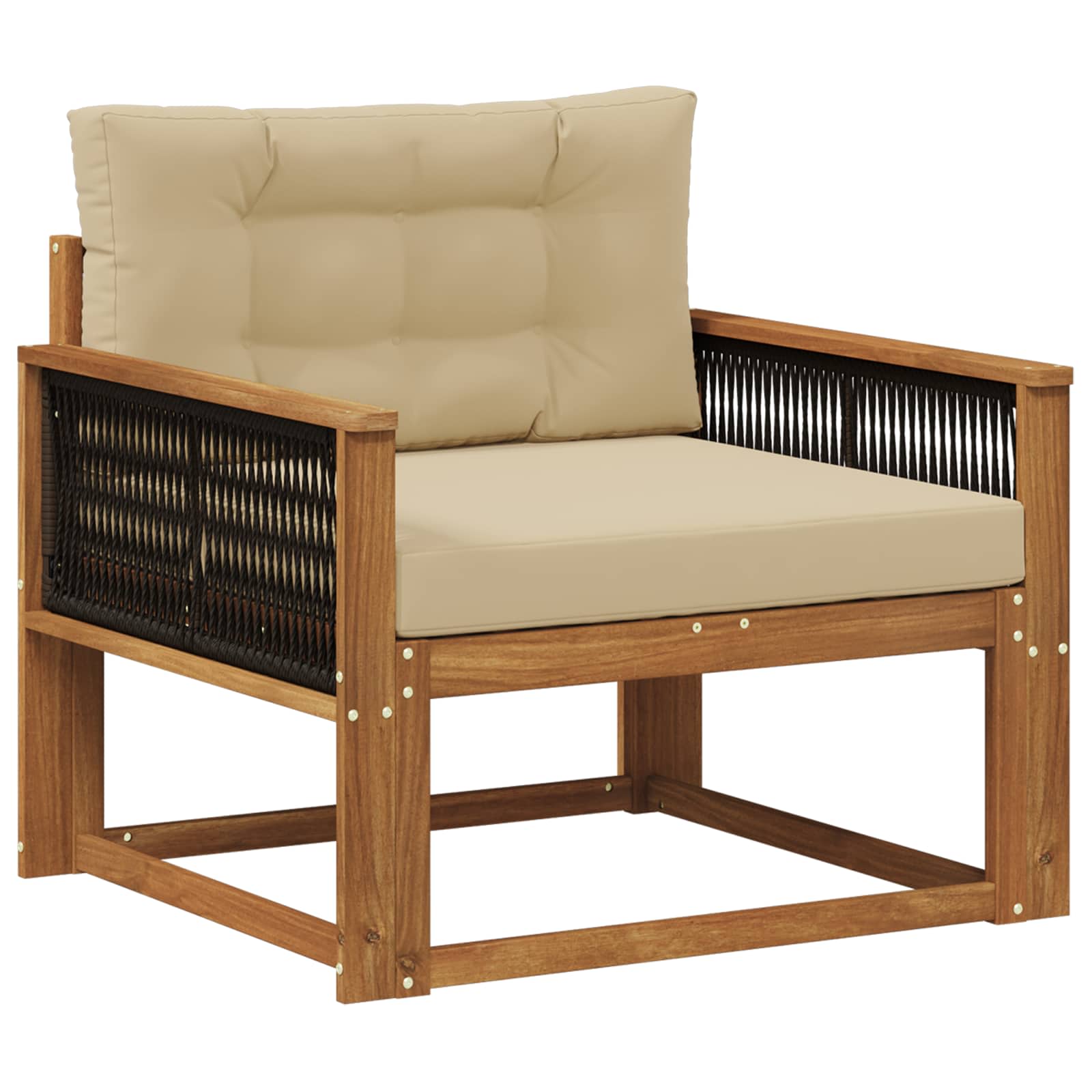 vidaXL Buiten Midden Sofa Massief Acaciahout Naturel
