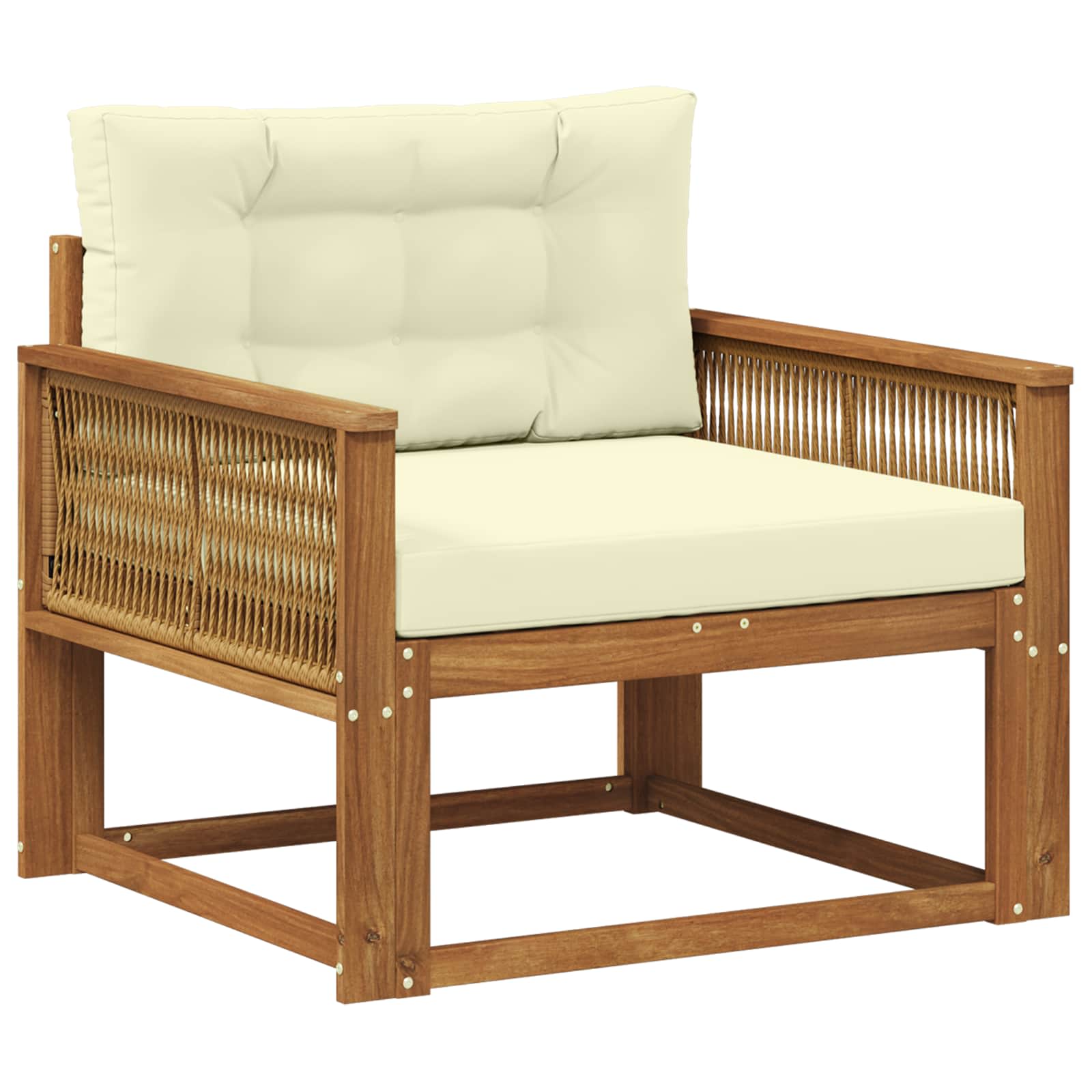vidaXL Buiten Midden Sofa Massief Acaciahout Naturel