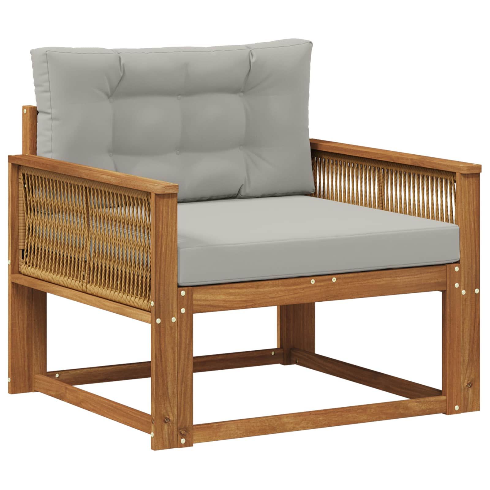 vidaXL Buiten Midden Sofa Massief Acaciahout Naturel