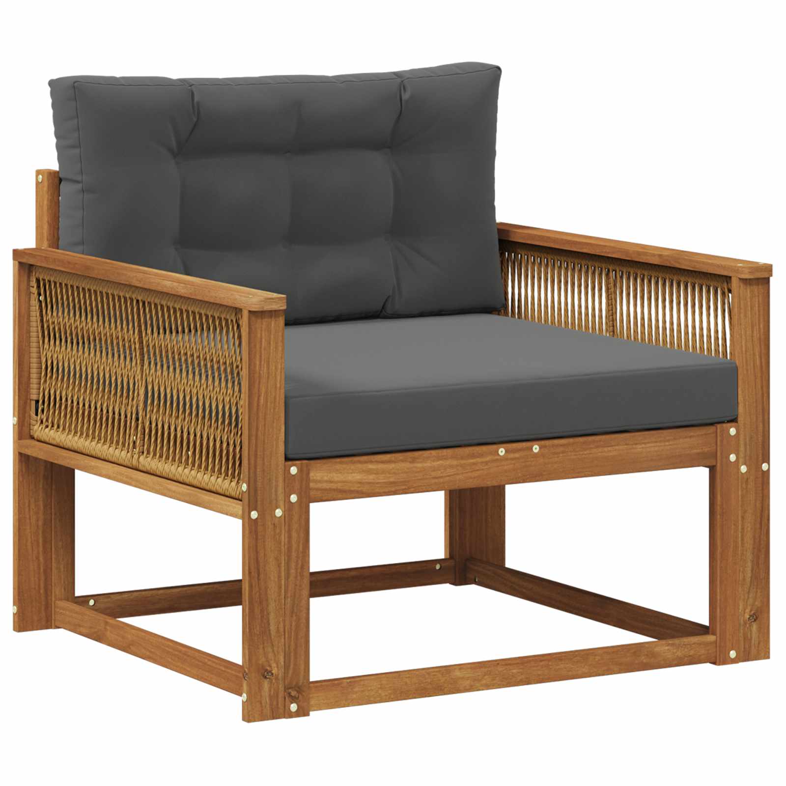 vidaXL Buiten Midden Sofa Massief Acaciahout Naturel