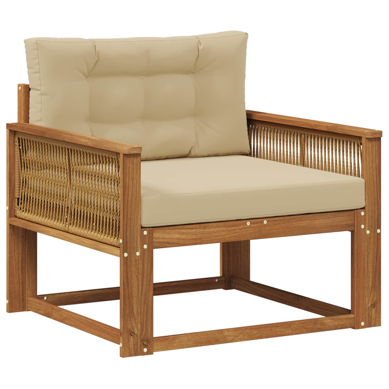 vidaXL Buiten Midden Sofa Massief Acaciahout Naturel