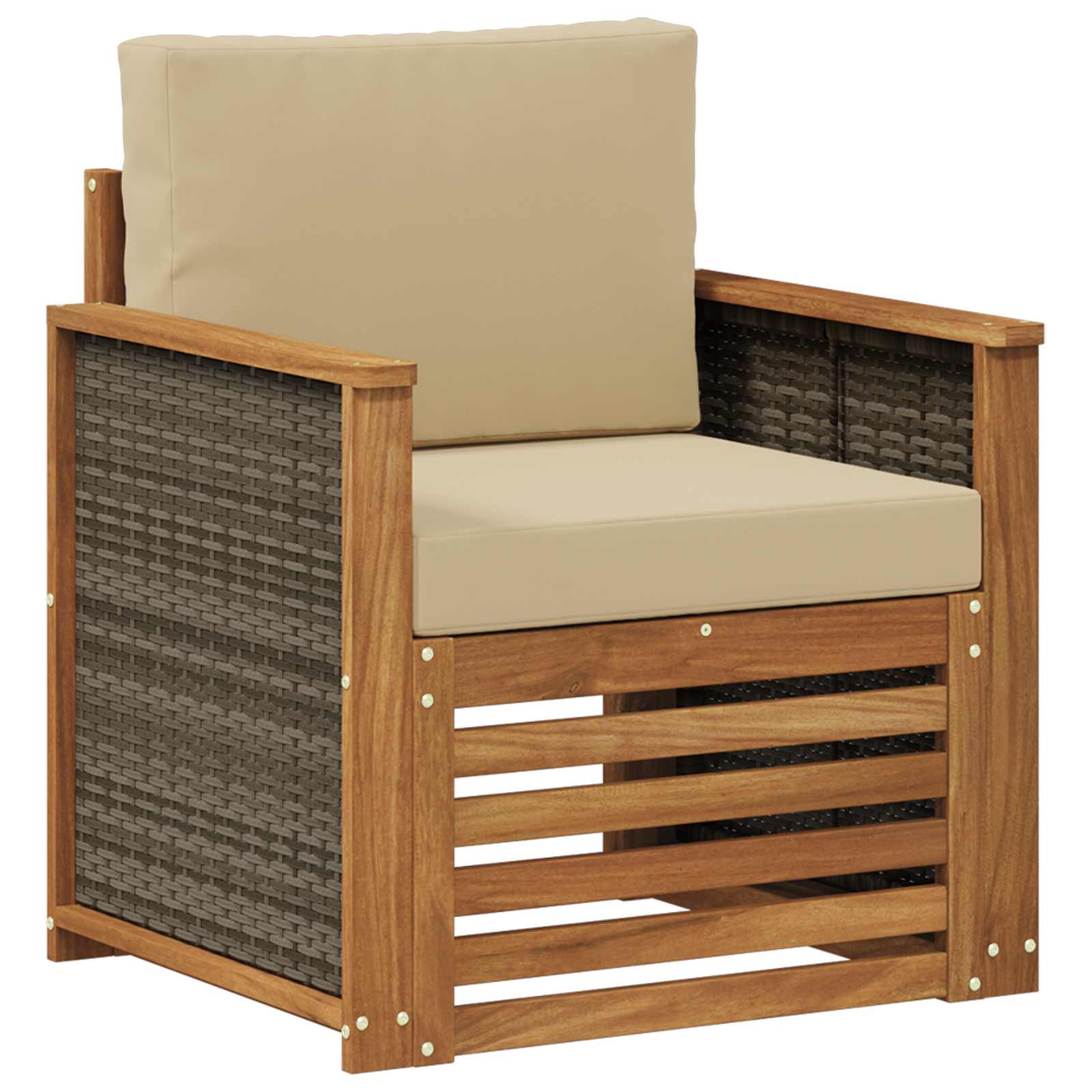 vidaXL Buiten bankenset Naturel 67 x 63 x 73 cm Massief Acaciahout