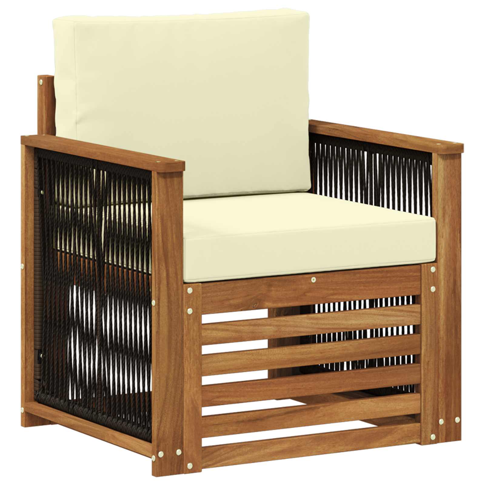 vidaXL Buiten bankenset Naturel 67 x 63 x 73 cm Massief Acaciahout