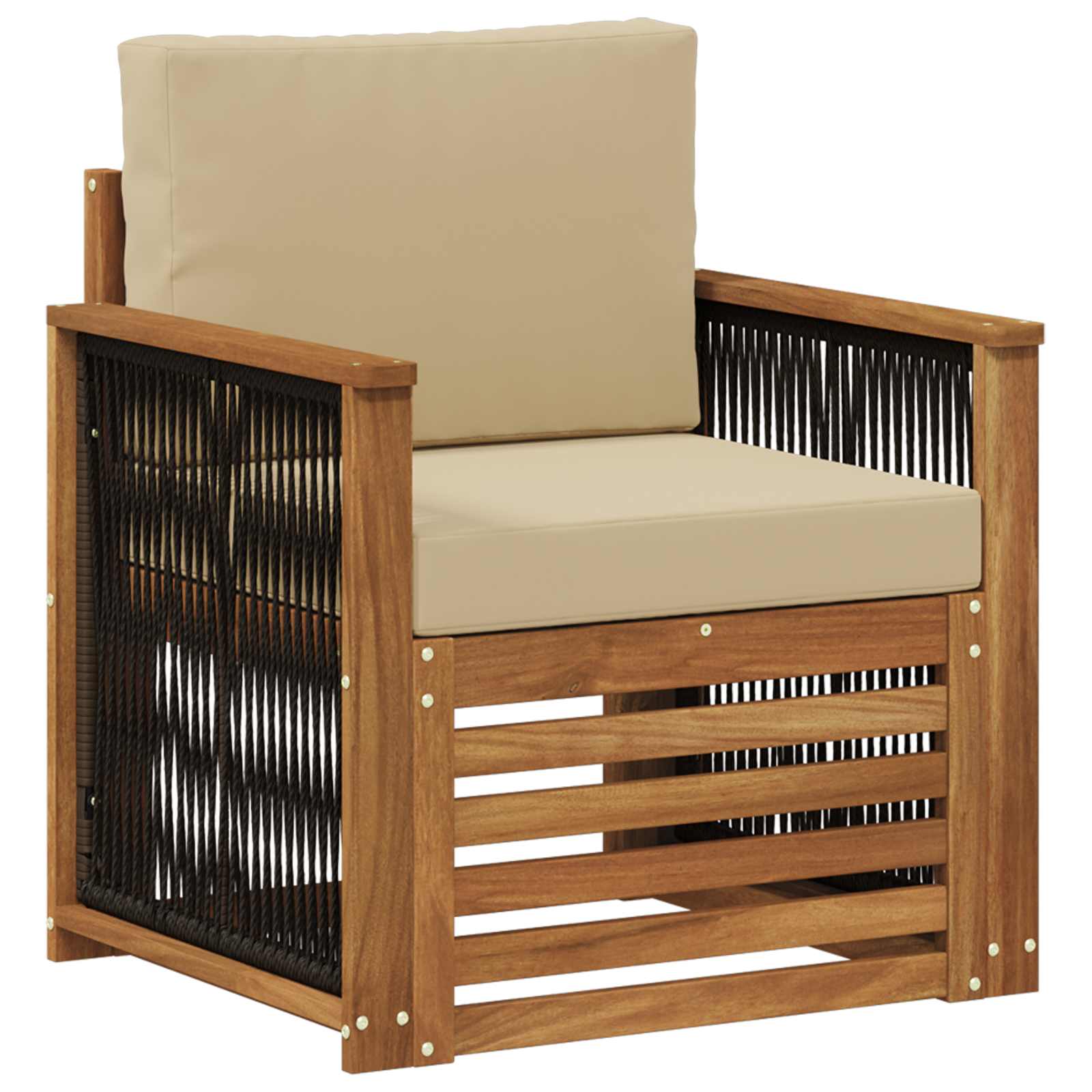 vidaXL Buiten bankenset Naturel 67 x 63 x 73 cm Massief Acaciahout