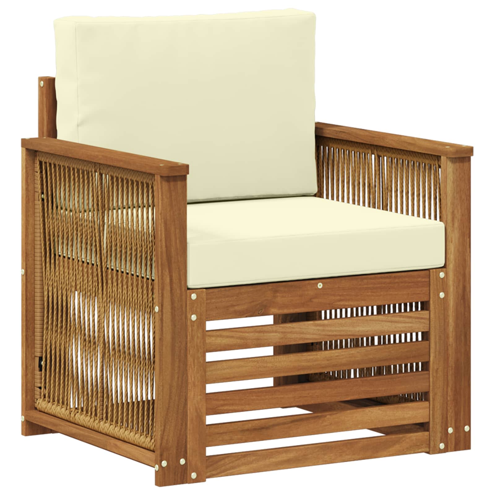 vidaXL Buiten bankenset Naturel 67 x 63 x 73 cm Massief Acaciahout