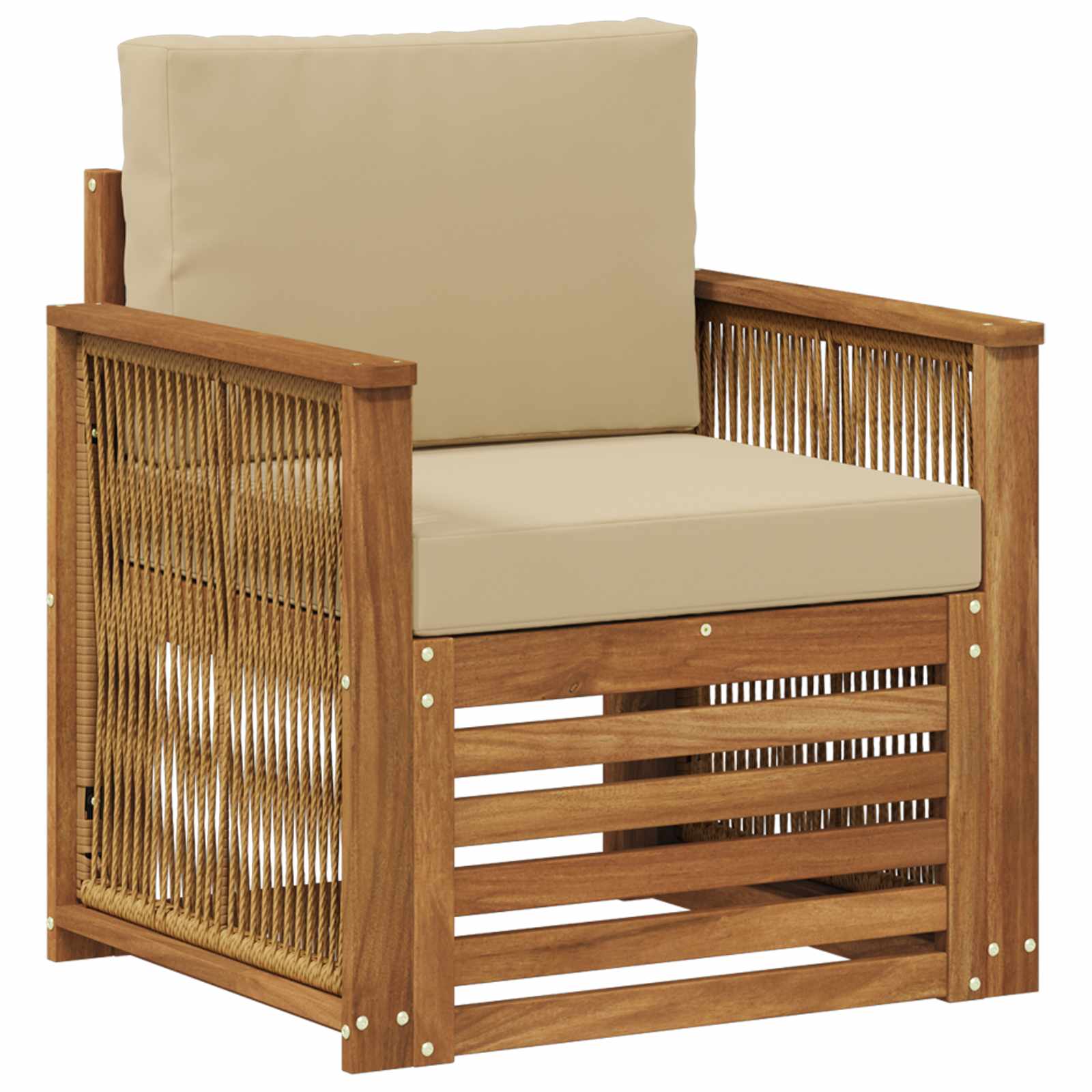 vidaXL Buiten bankenset Naturel 67 x 63 x 73 cm Massief Acaciahout