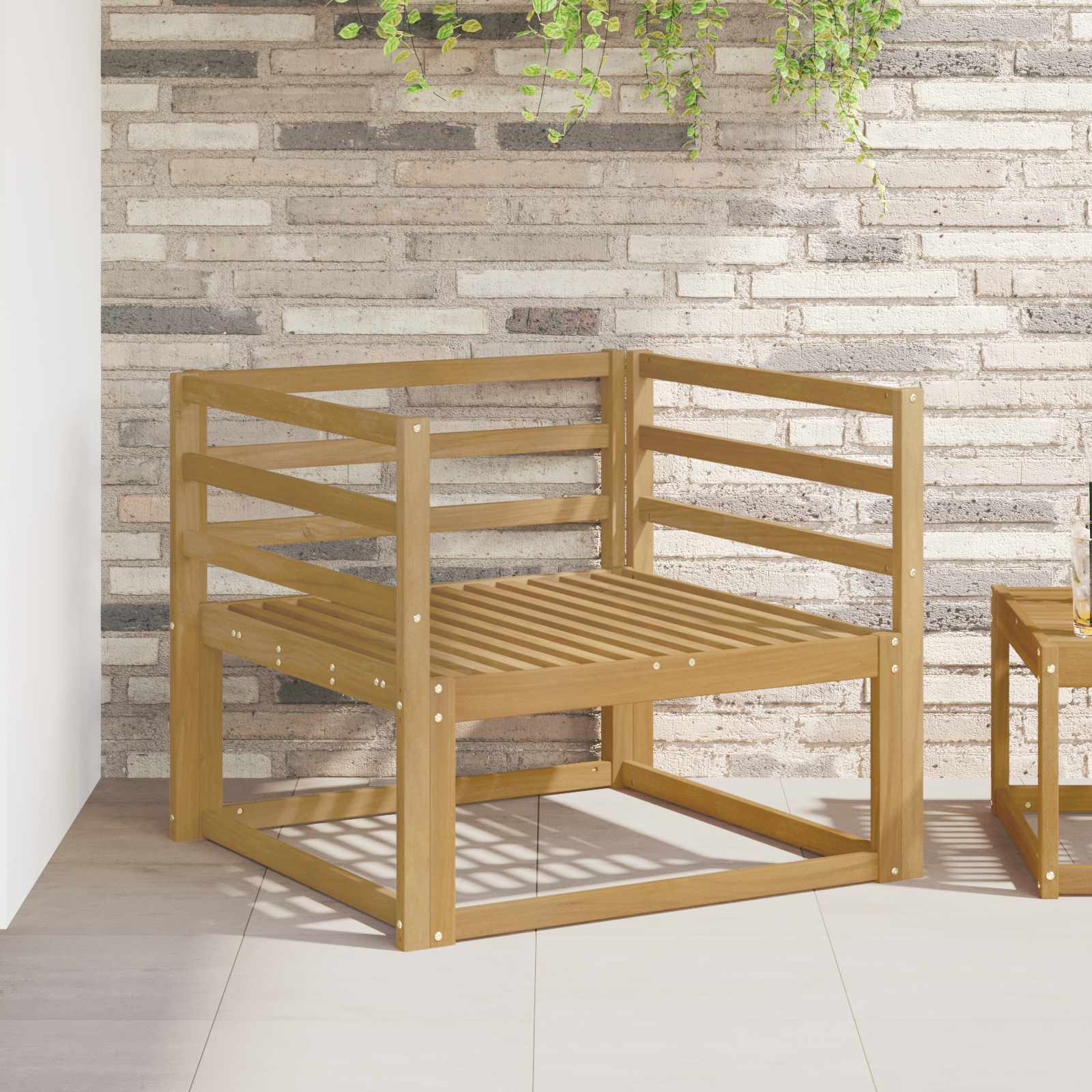 vidaXL Buiten Midden Sofa Massief Acaciahout Naturel
