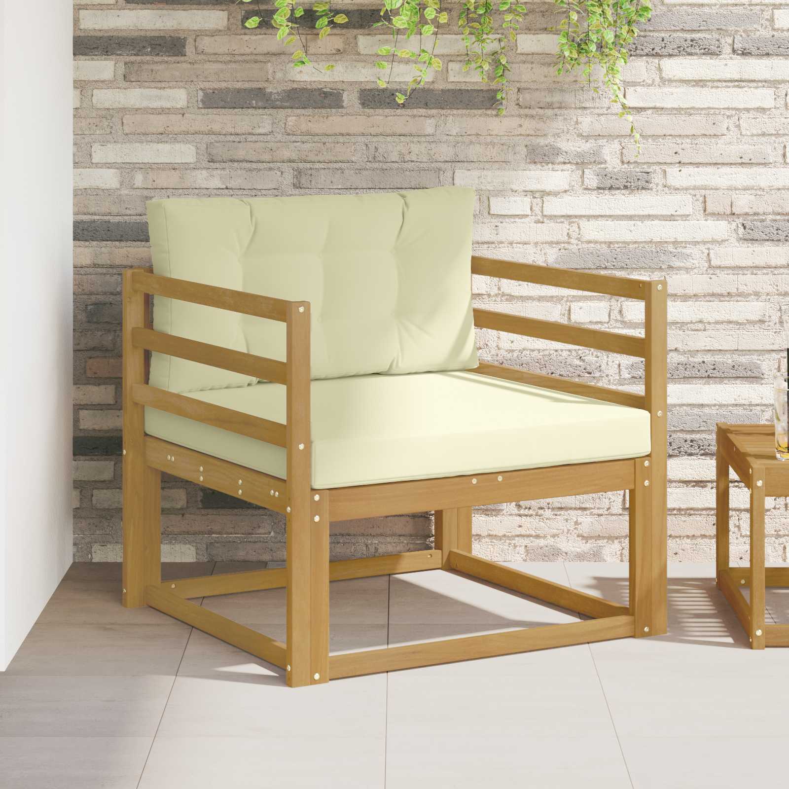 vidaXL Buiten Midden Sofa Massief Acaciahout Naturel