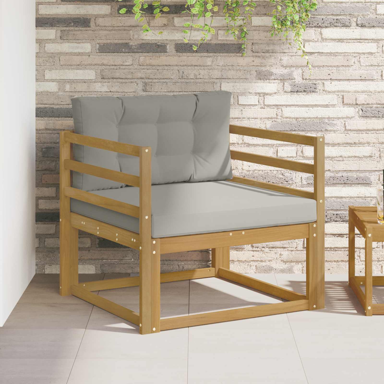 vidaXL Buiten Midden Sofa Massief Acaciahout Naturel
