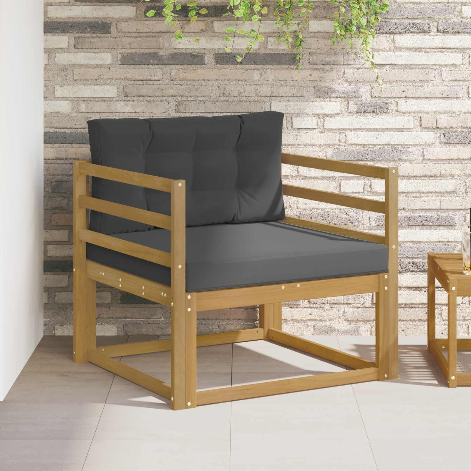 vidaXL Buiten Midden Sofa Massief Acaciahout Naturel