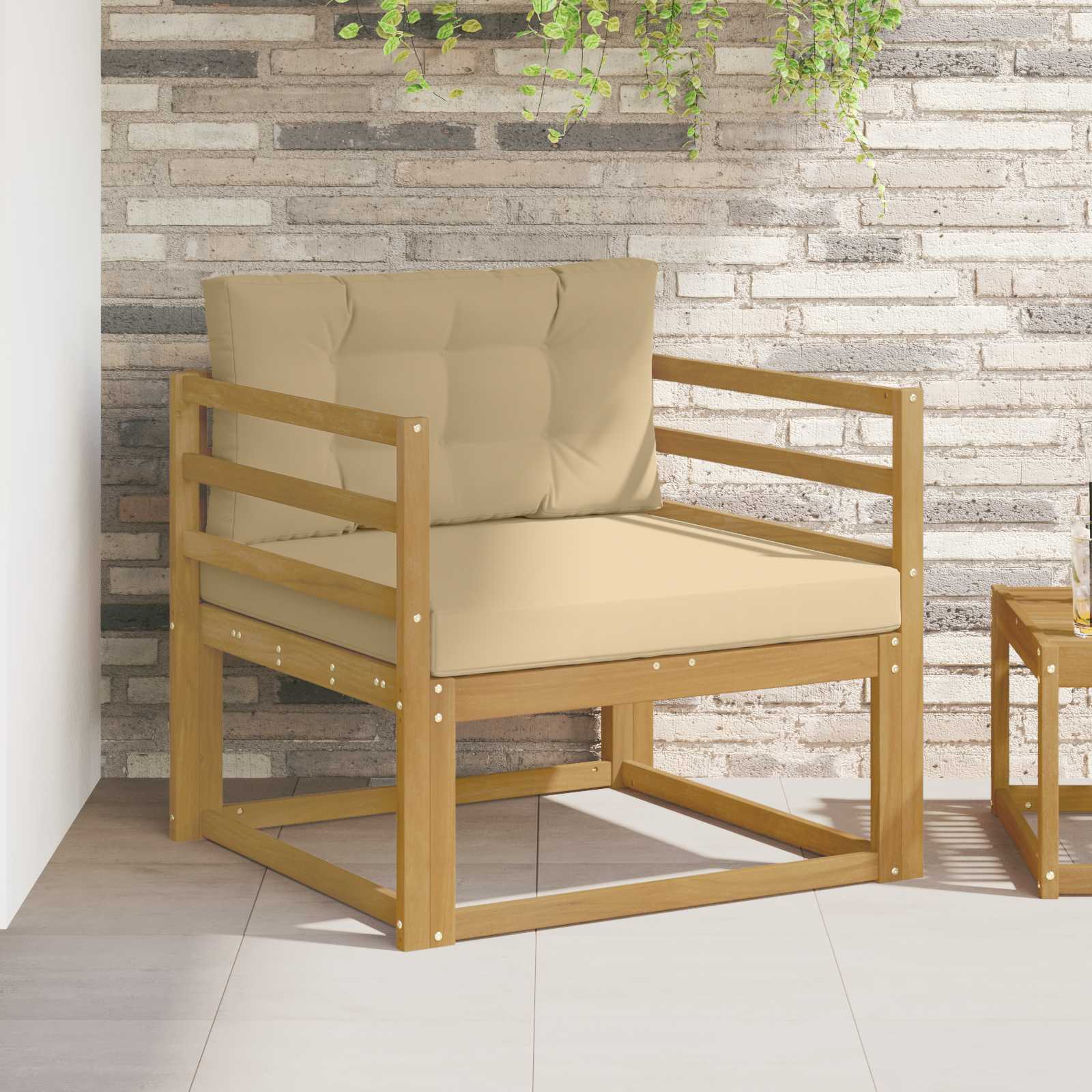 vidaXL Buiten Midden Sofa Massief Acaciahout Naturel