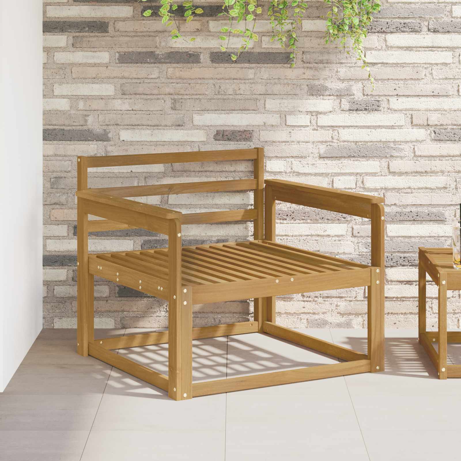 vidaXL Buiten Midden Sofa Massief Acaciahout Naturel
