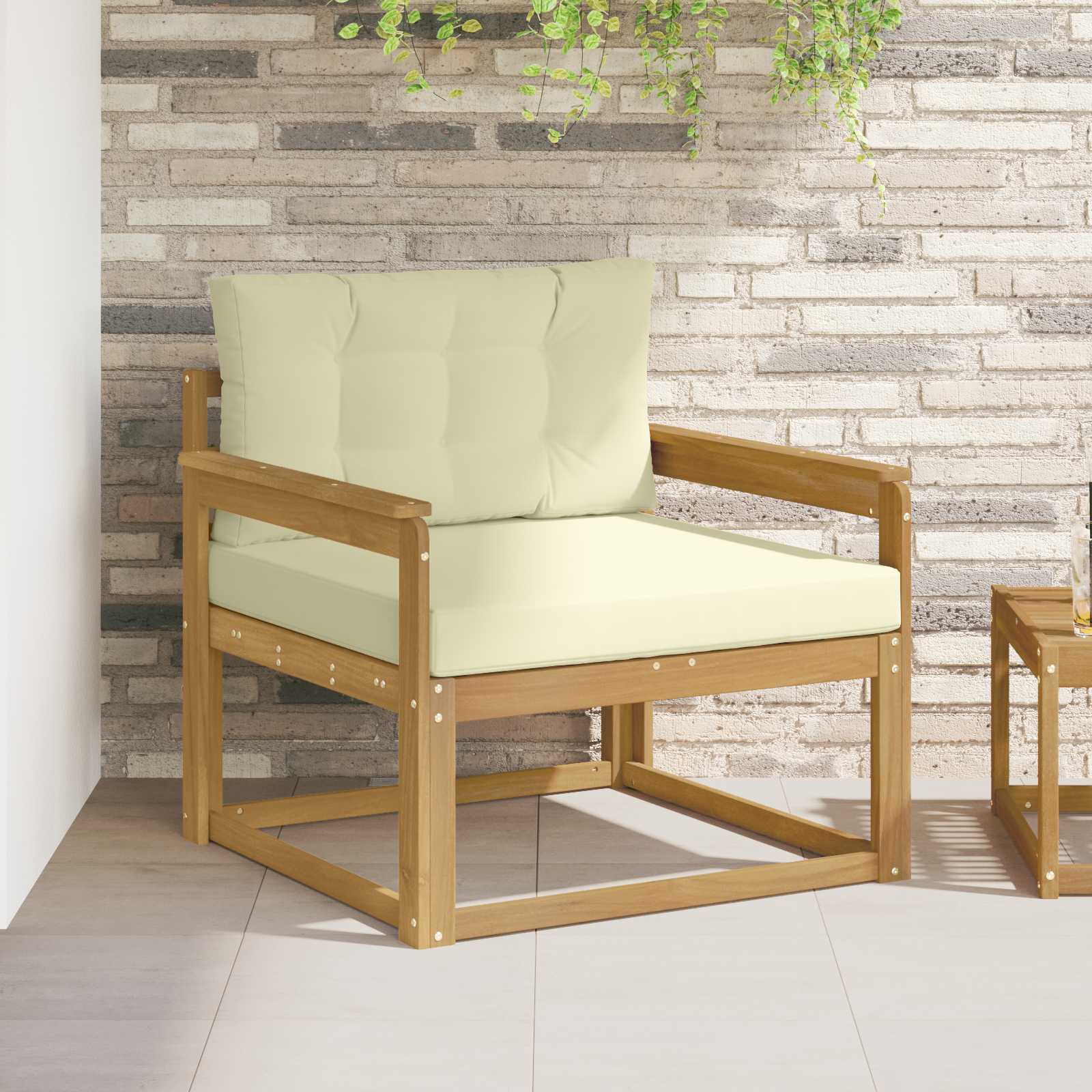 vidaXL Buiten Midden Sofa Massief Acaciahout Naturel