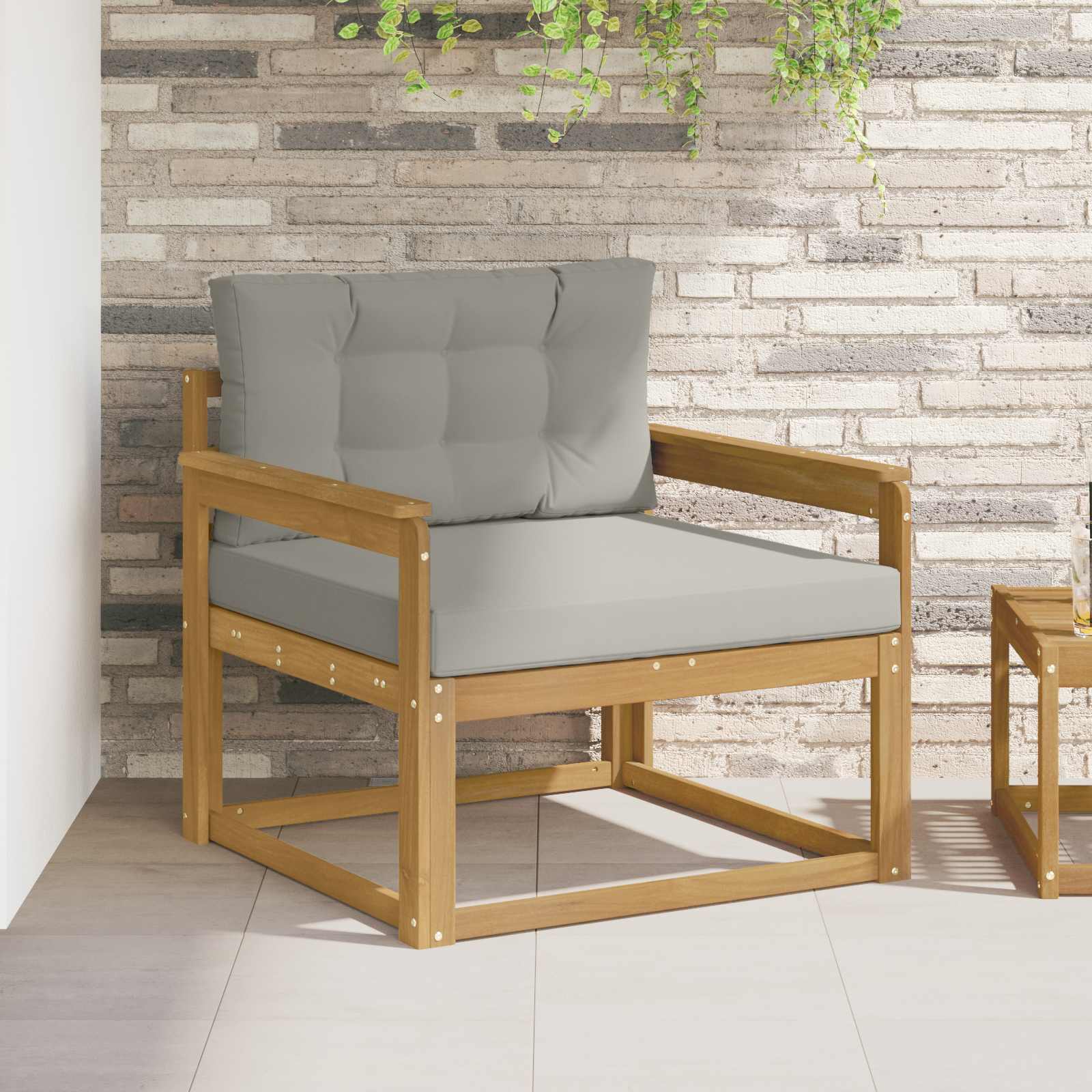 vidaXL Buiten Midden Sofa Massief Acaciahout Naturel