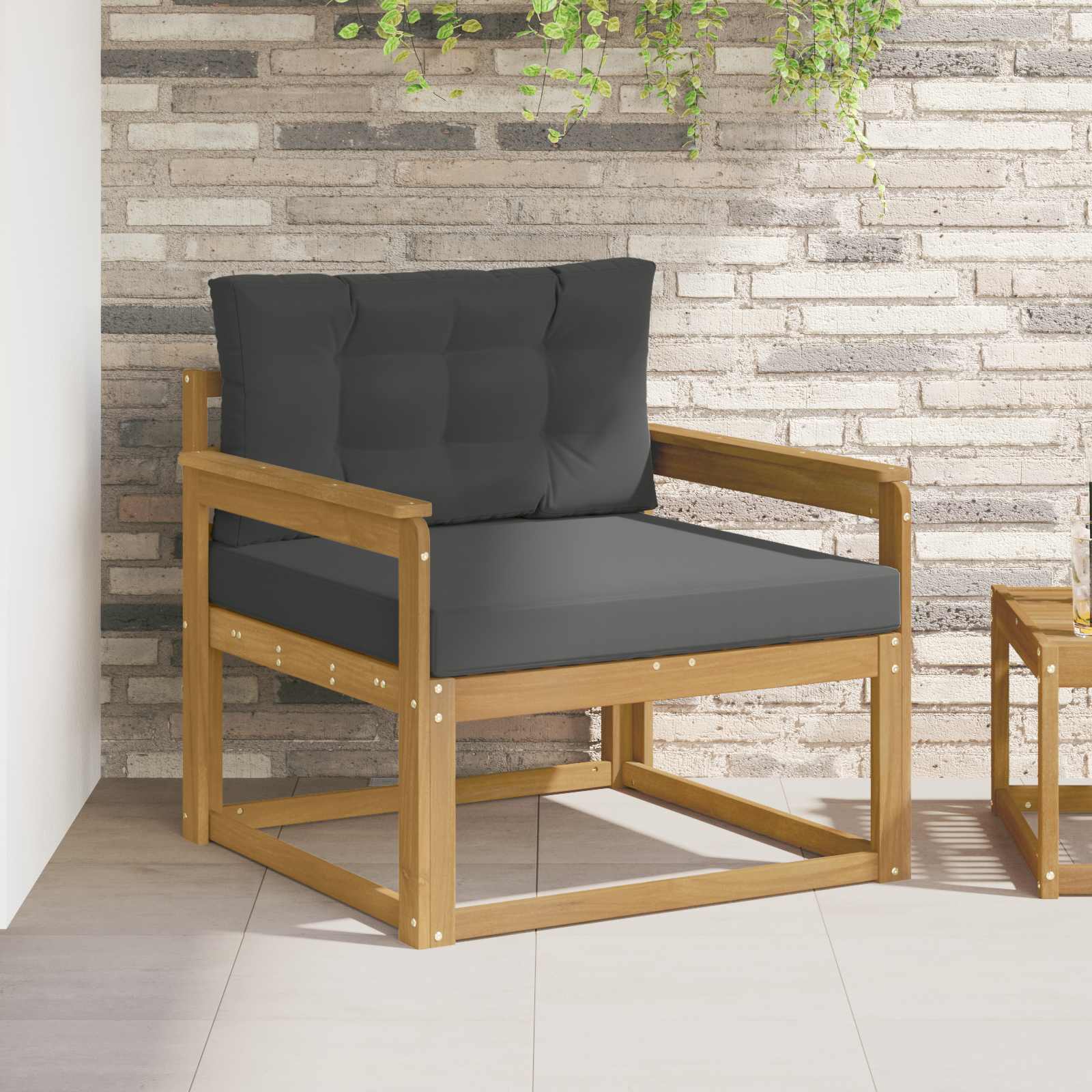 vidaXL Buiten Midden Sofa Massief Acaciahout Naturel