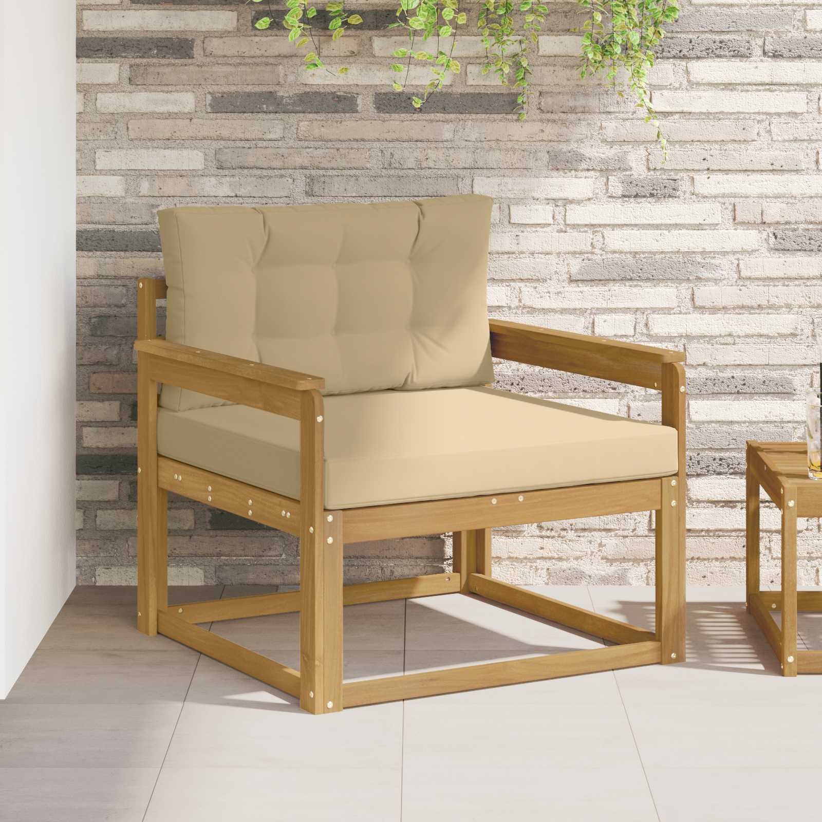 vidaXL Buiten Midden Sofa Massief Acaciahout Naturel