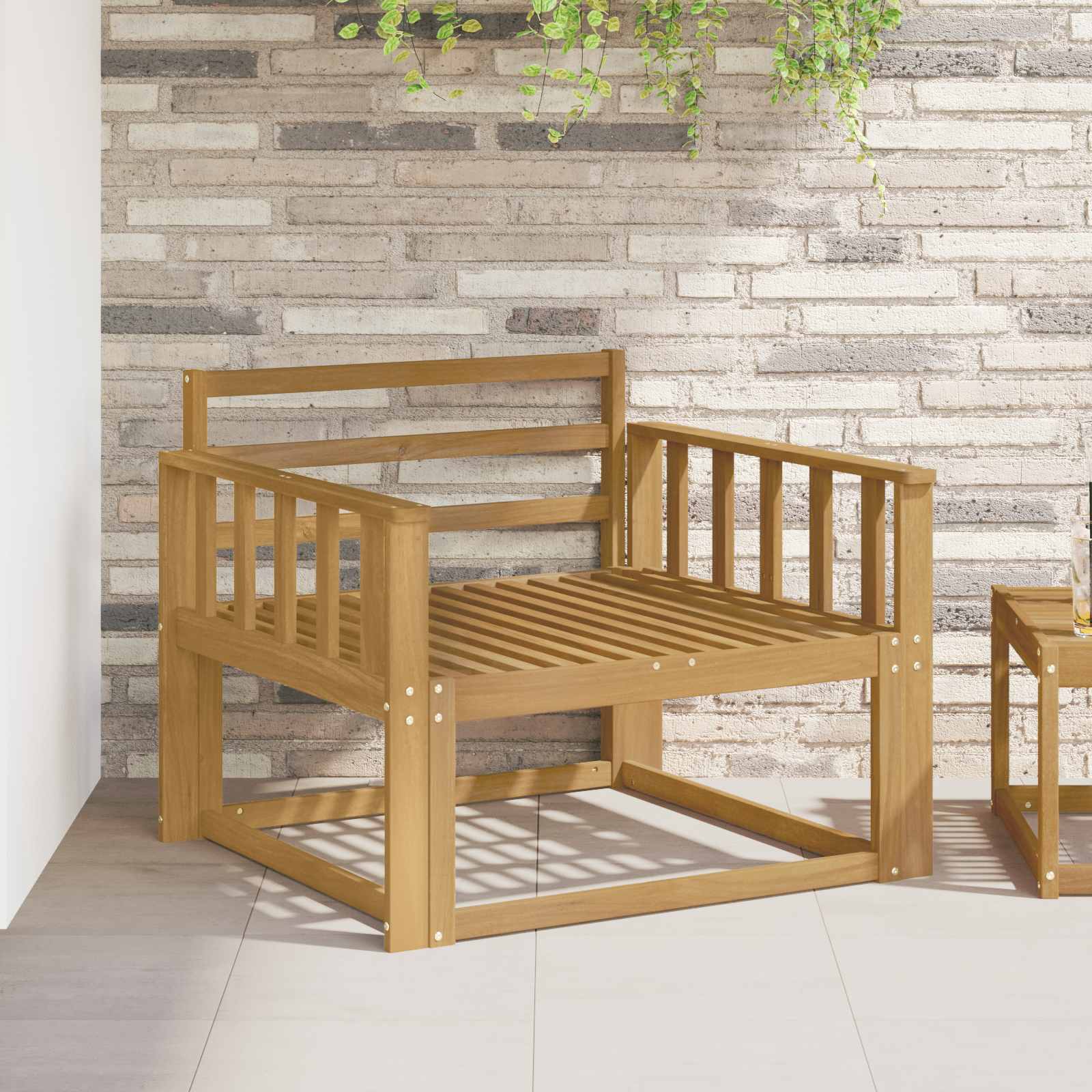vidaXL Buiten Midden Sofa Massief Acaciahout Naturel