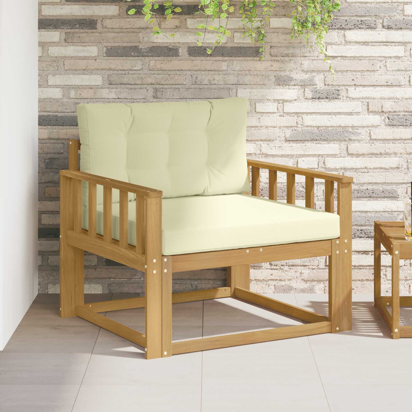 vidaXL Buiten Midden Sofa Massief Acaciahout Naturel
