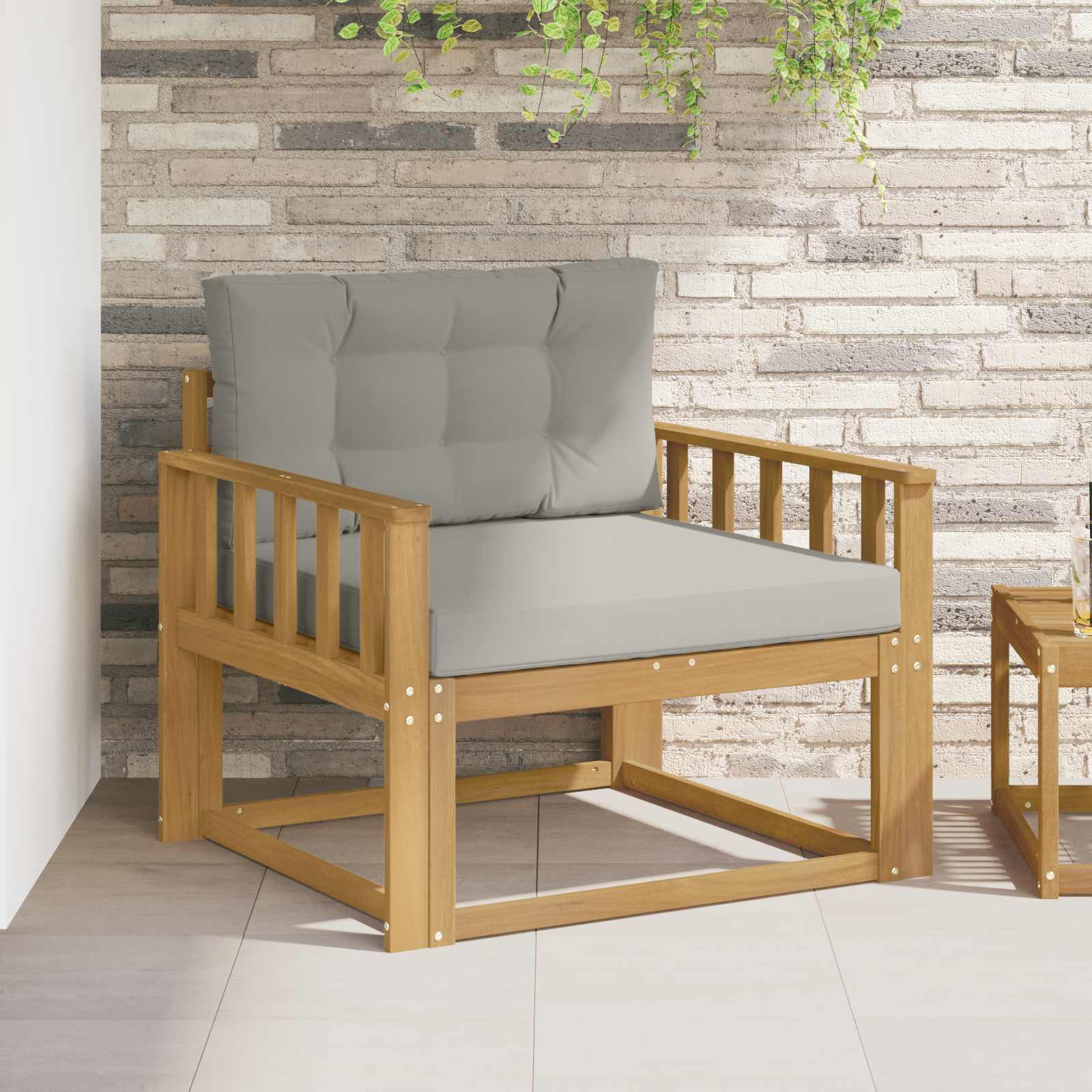 vidaXL Buiten Midden Sofa Massief Acaciahout Naturel