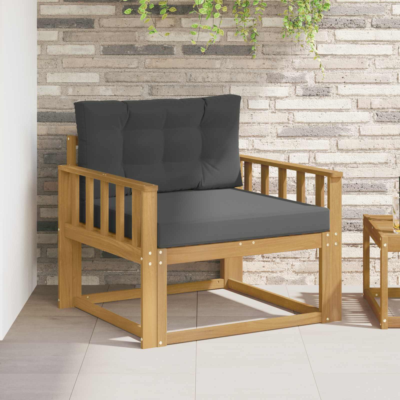 vidaXL Buiten Midden Sofa Massief Acaciahout Naturel